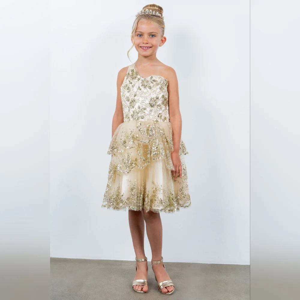 One Shoulder Sequin Party Dress